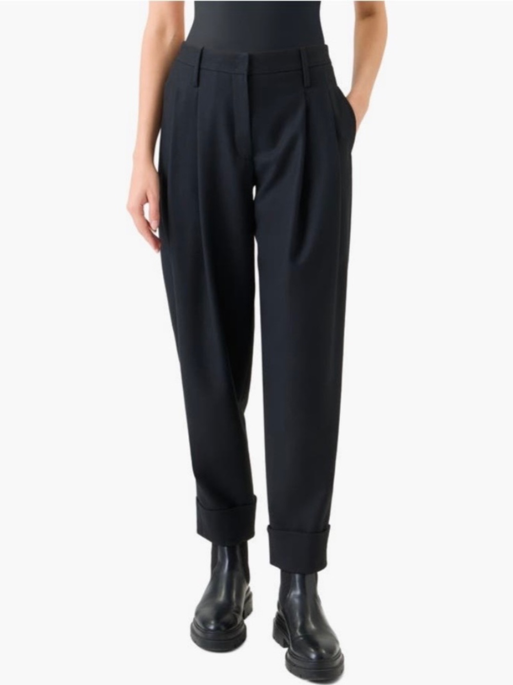 Akris punto Franklyn Signature Virgin Wool Pants Black SZ 16